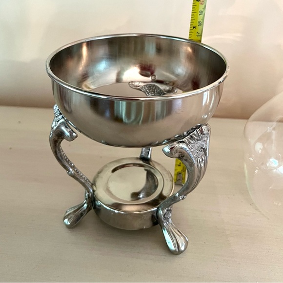 Vintage Ornate Silver plated Corning Carafe Serving Heat Proof Glass Pitcher - Picture 13 of 14